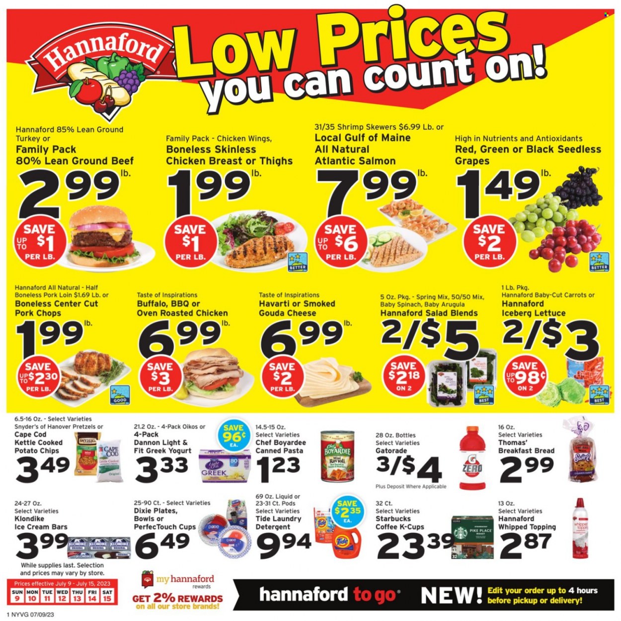 Hannaford ad - 07/09/2023 - 07/15/2023. Page 1