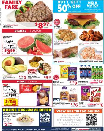 Family Fare Flyer - 07/09/2023 - 07/15/2023.