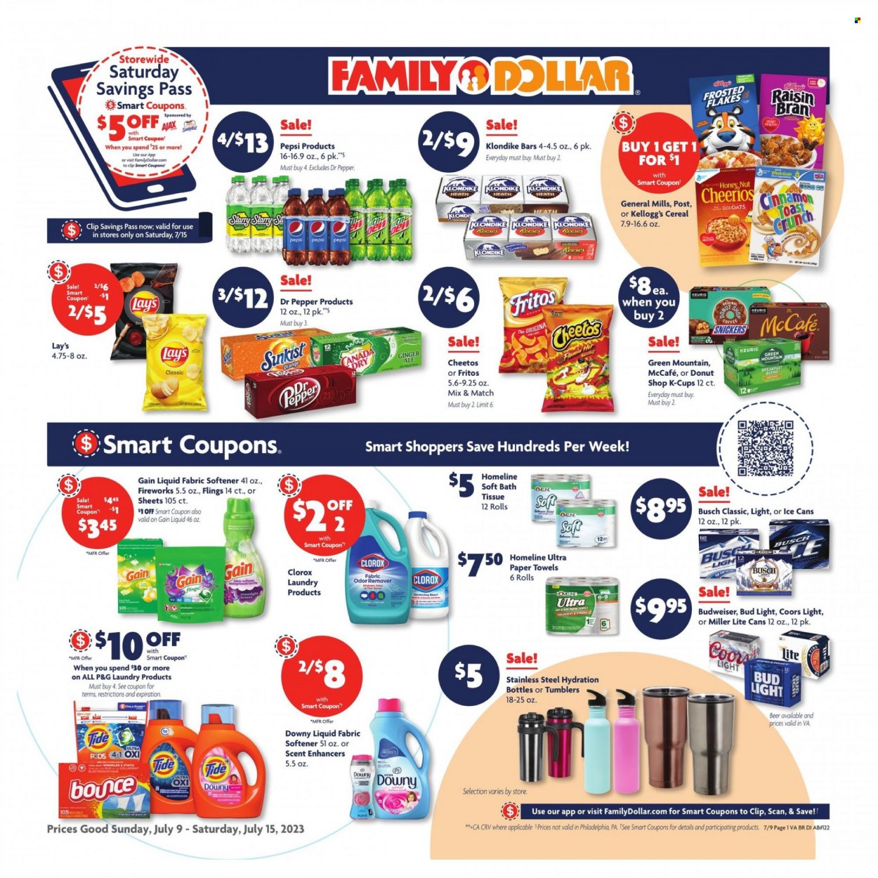 Family Dollar ad - 07/09/2023 - 07/15/2023. Page 1