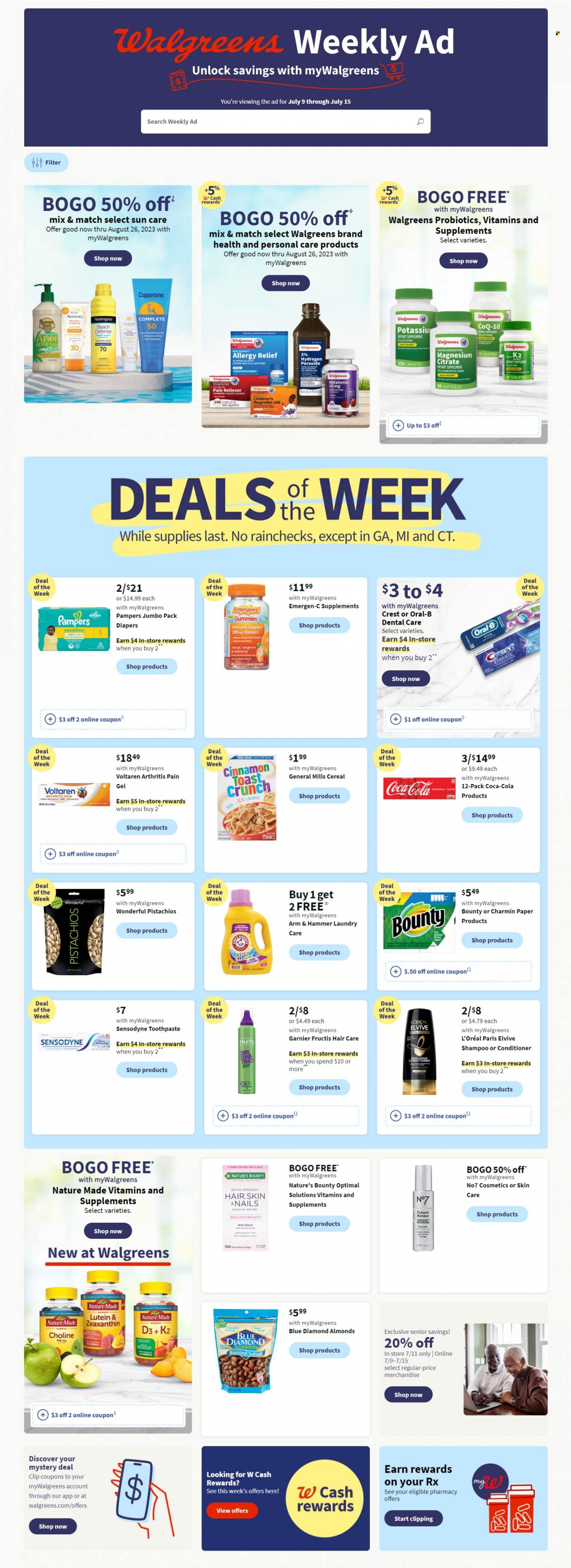 Walgreens ad - 07/09/2023 - 07/15/2023. Page 1