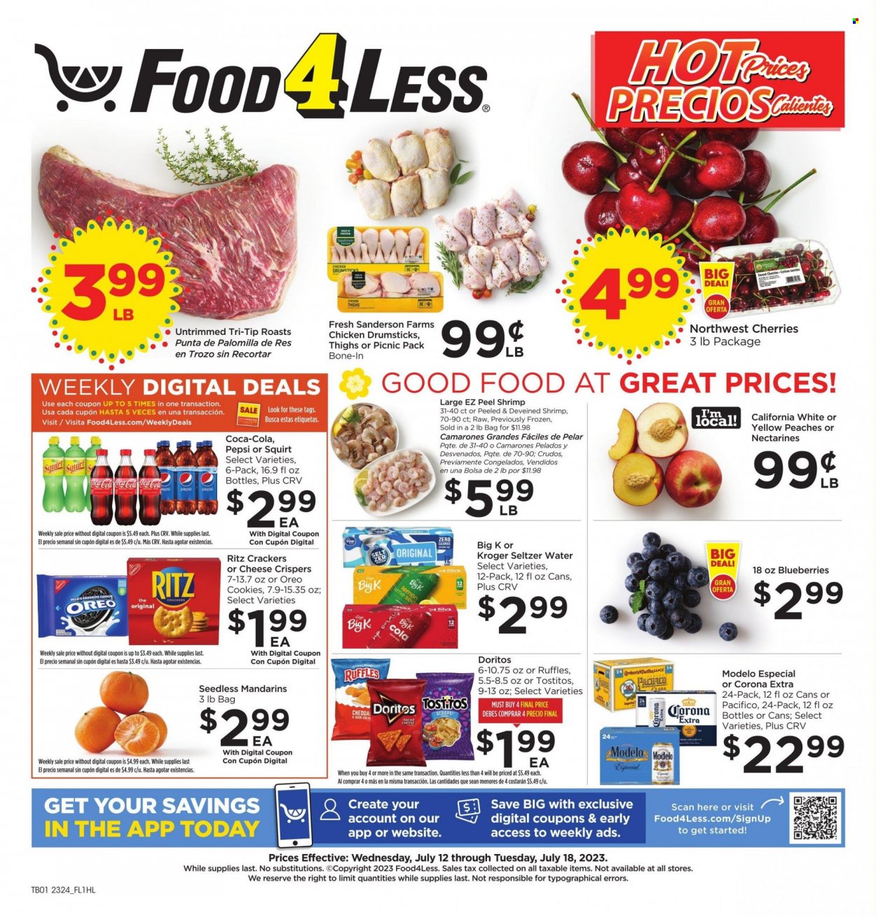 Food 4 Less ad - 07/12/2023 - 07/18/2023. Page 1