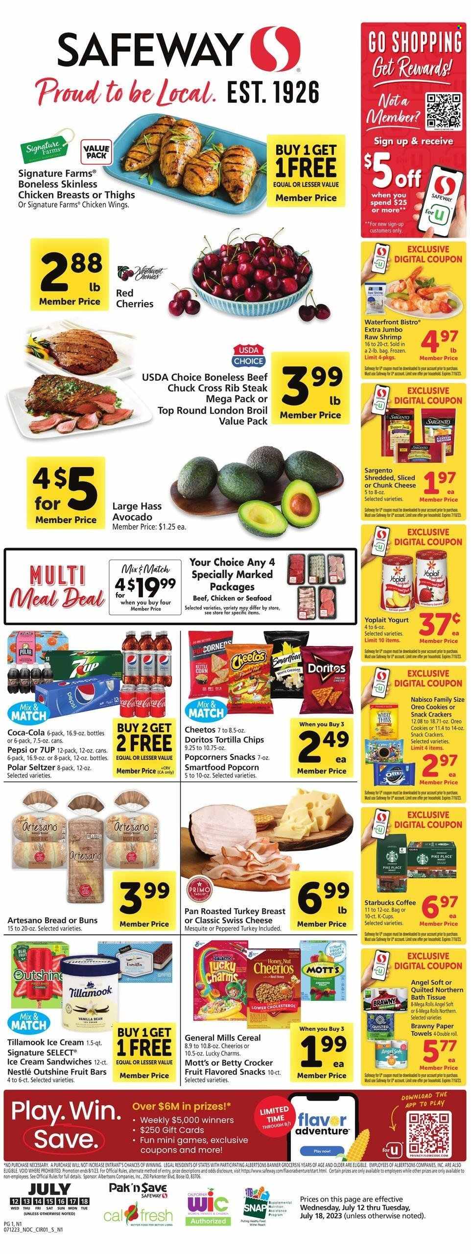 Safeway ad - 07/12/2023 - 07/18/2023. Page 1
