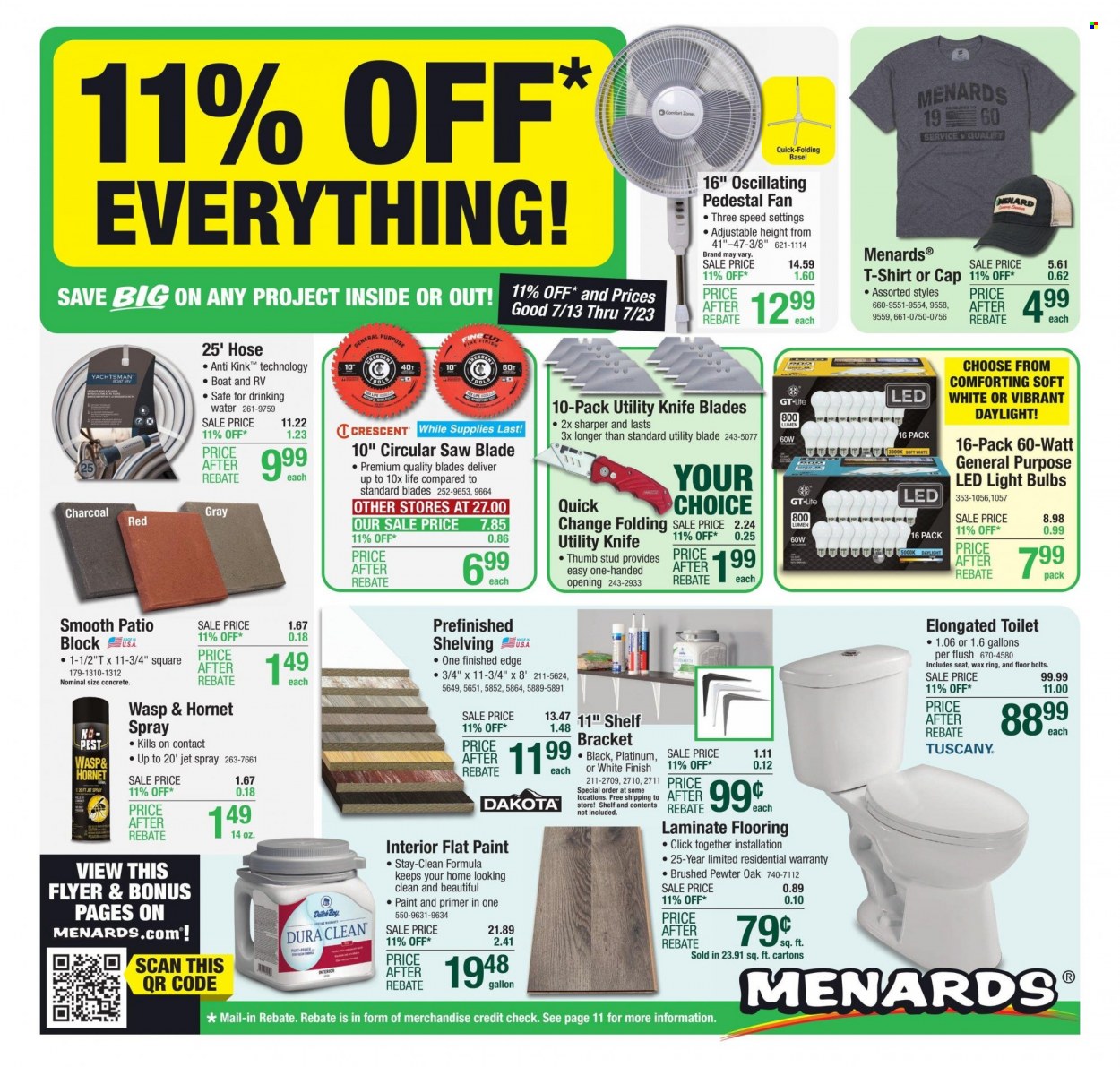 Menards ad - 07/11/2023 - 07/23/2023. Page 1