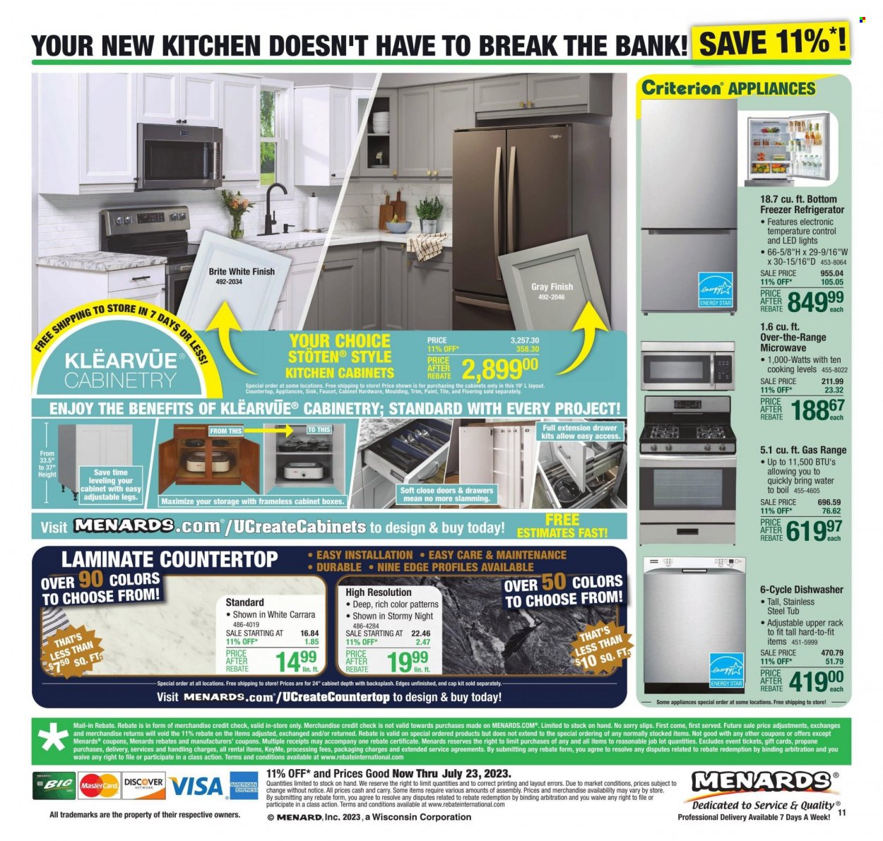 Menards ad - 07/11/2023 - 07/23/2023. Page 21
