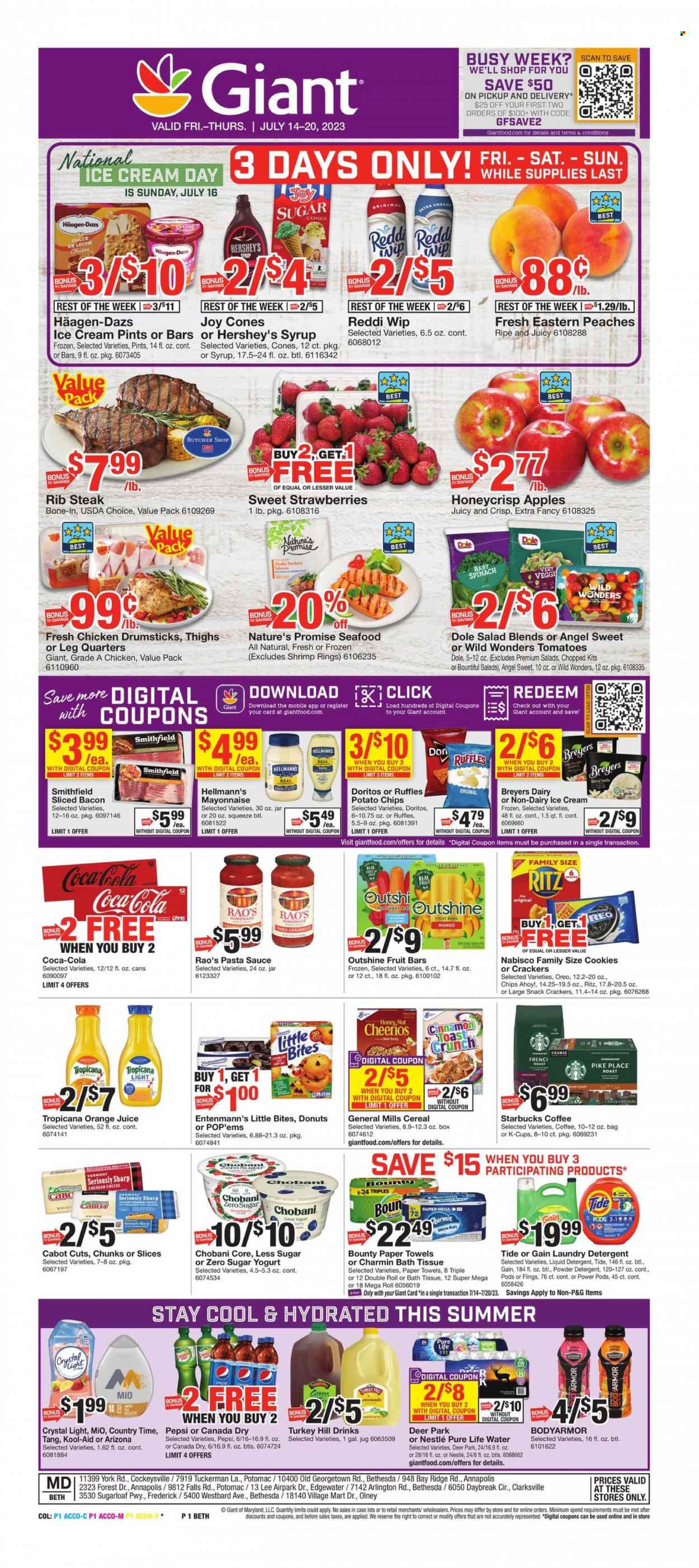 Giant Food ad - 07/14/2023 - 07/20/2023. Page 1