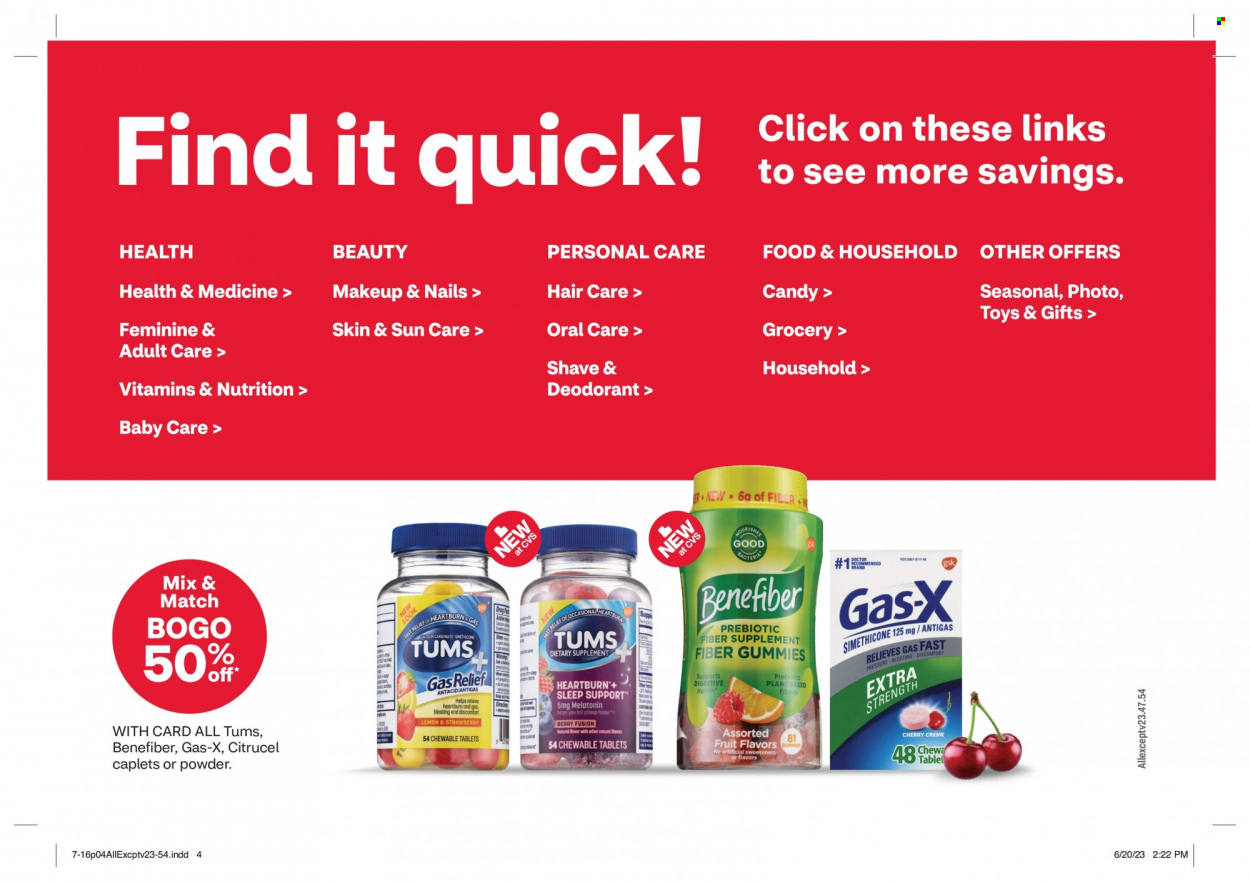CVS Pharmacy ad - 07/16/2023 - 07/22/2023. Page 4