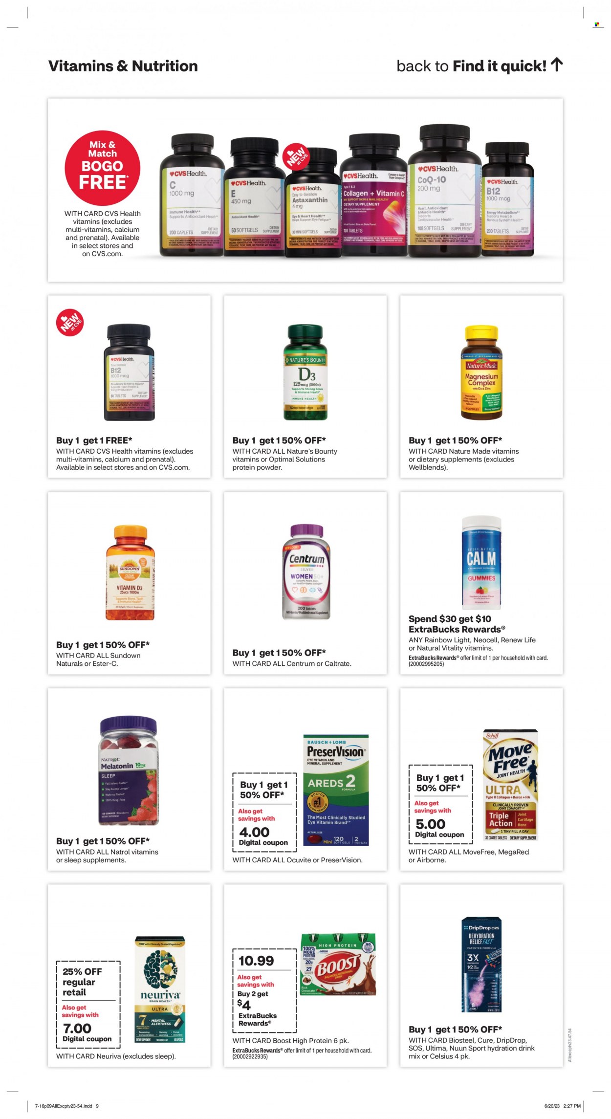 CVS Pharmacy ad - 07/16/2023 - 07/22/2023. Page 9