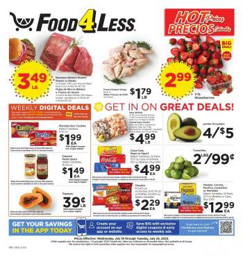 Food 4 Less Flyer - 07/19/2023 - 07/25/2023.