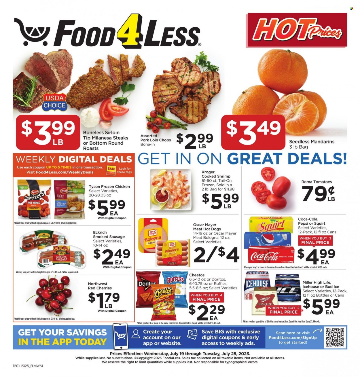 Food 4 Less ad - 07/19/2023 - 07/25/2023. Page 1