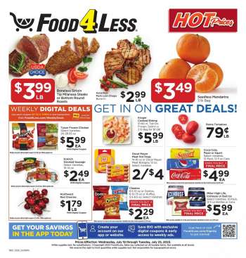 Food 4 Less Flyer - 07/19/2023 - 07/25/2023.