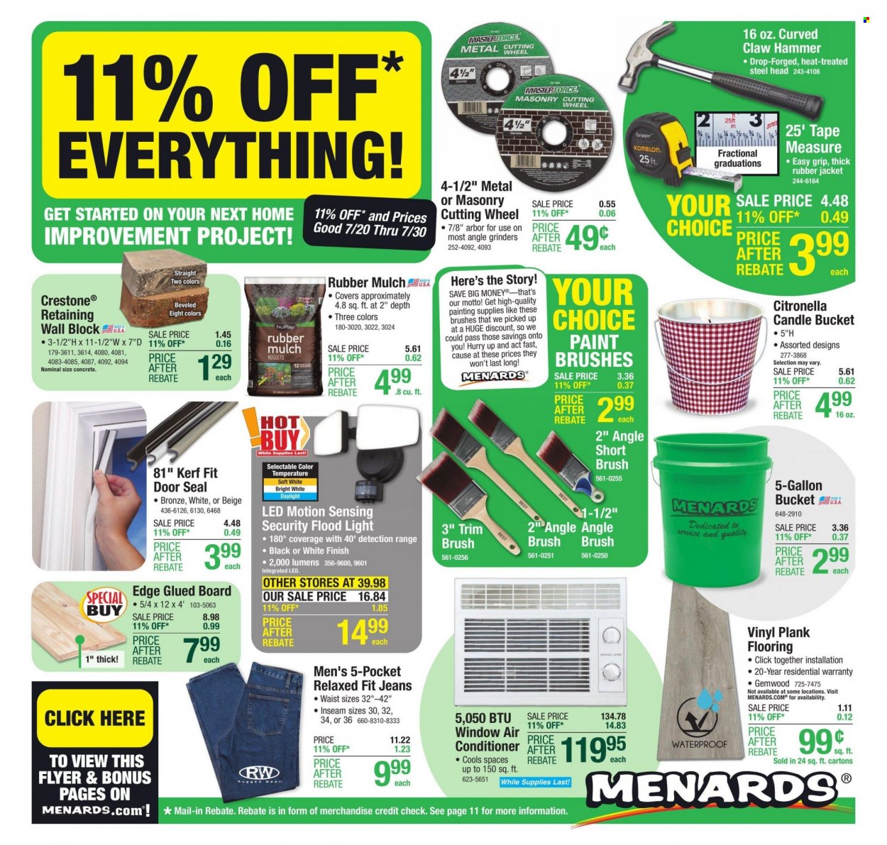 Menards ad - 07/19/2023 - 07/30/2023. Page 1