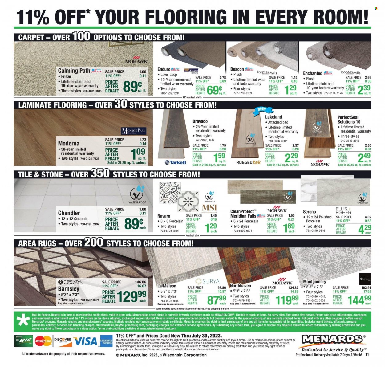 Menards ad - 07/19/2023 - 07/30/2023. Page 23