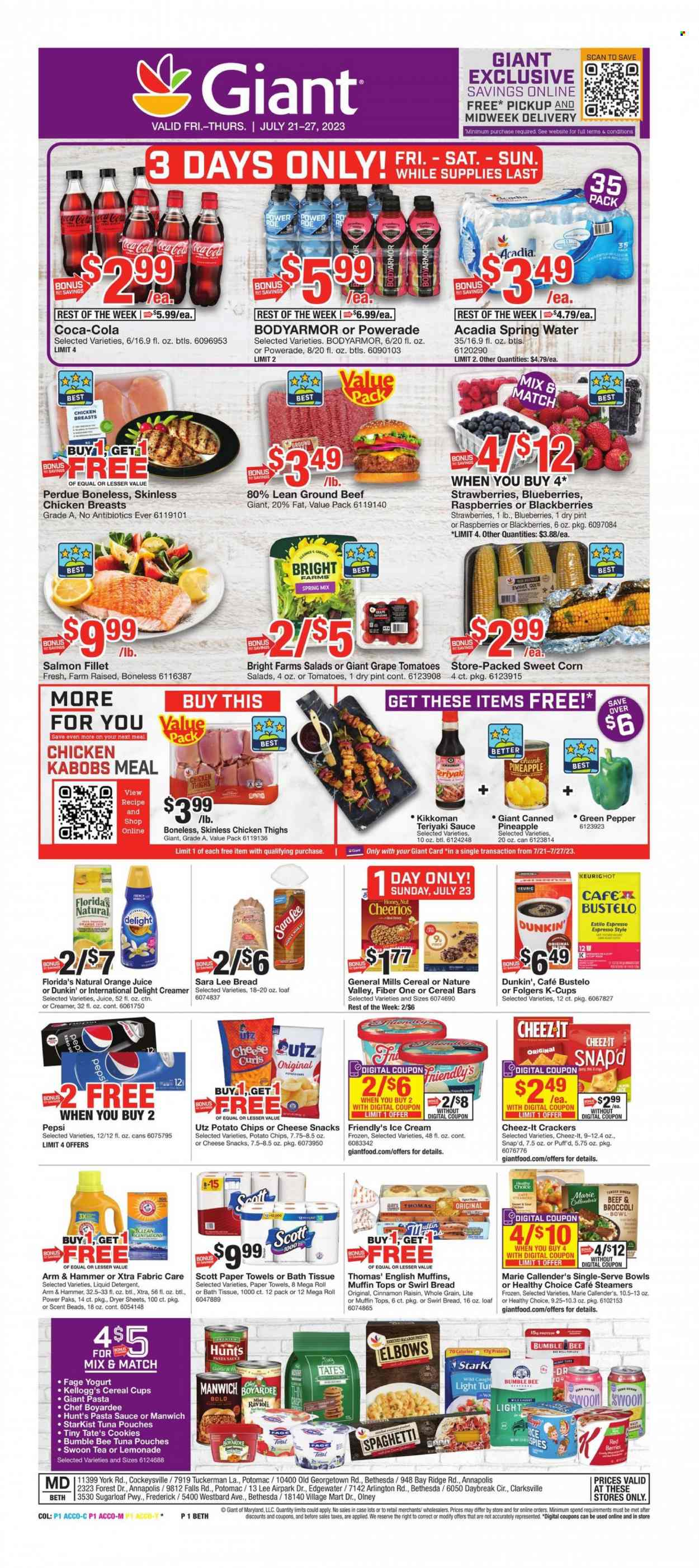 Giant Food ad - 07/21/2023 - 07/27/2023. Page 1