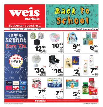 Weis Flyer - 07/20/2023 - 08/16/2023.