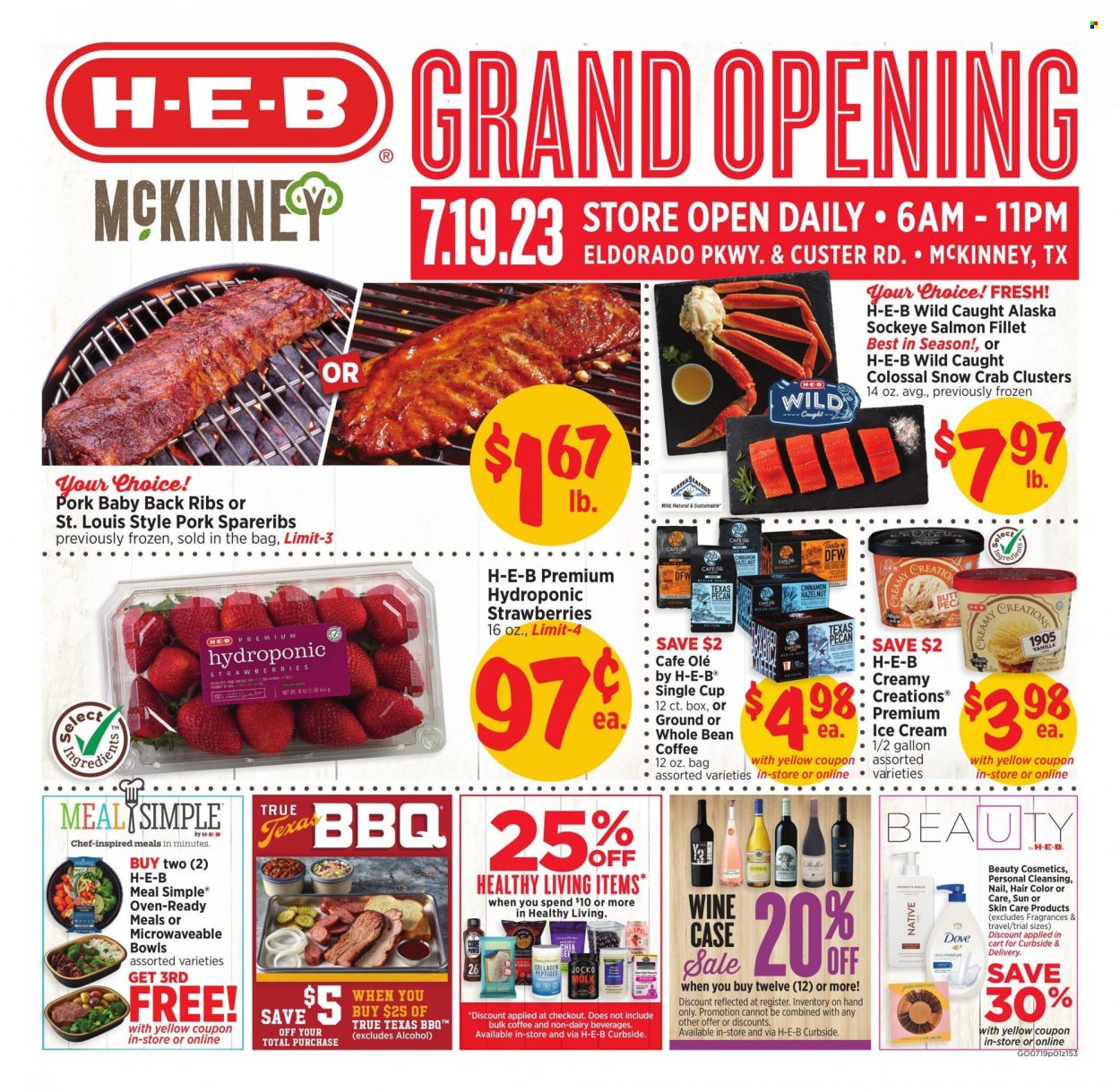 H-E-B ad - 07/19/2023 - 07/25/2023. Page 1