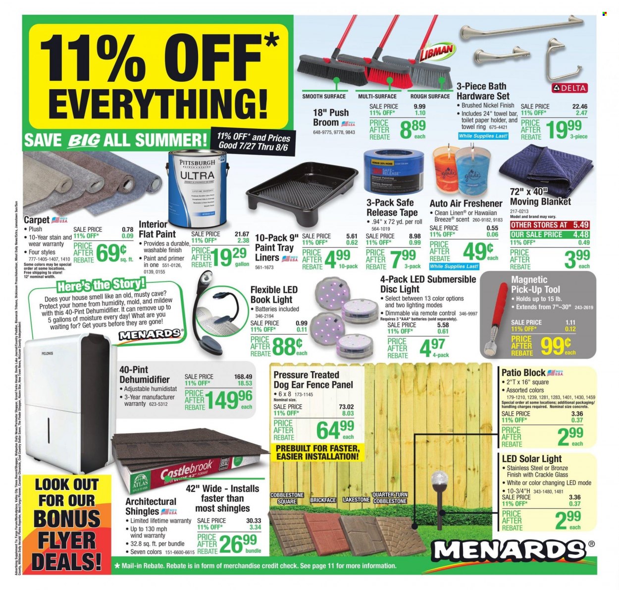 Menards ad - 07/27/2023 - 08/06/2023. Page 1
