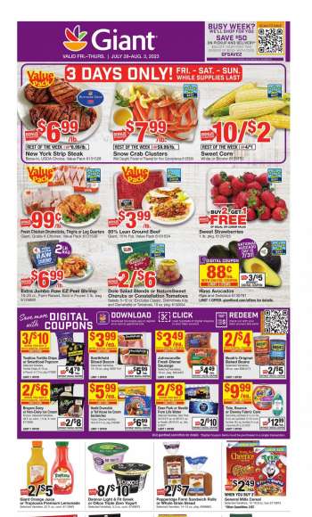 Giant Food Flyer - 07/28/2023 - 08/03/2023.