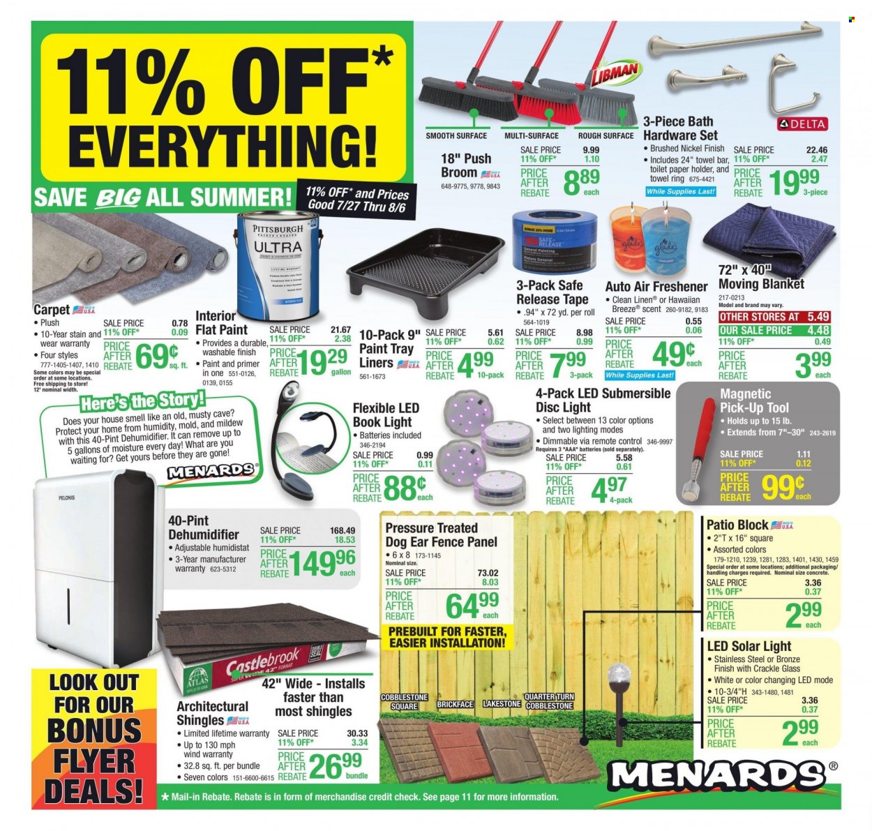 Menards ad - 07/27/2023 - 08/06/2023. Page 1