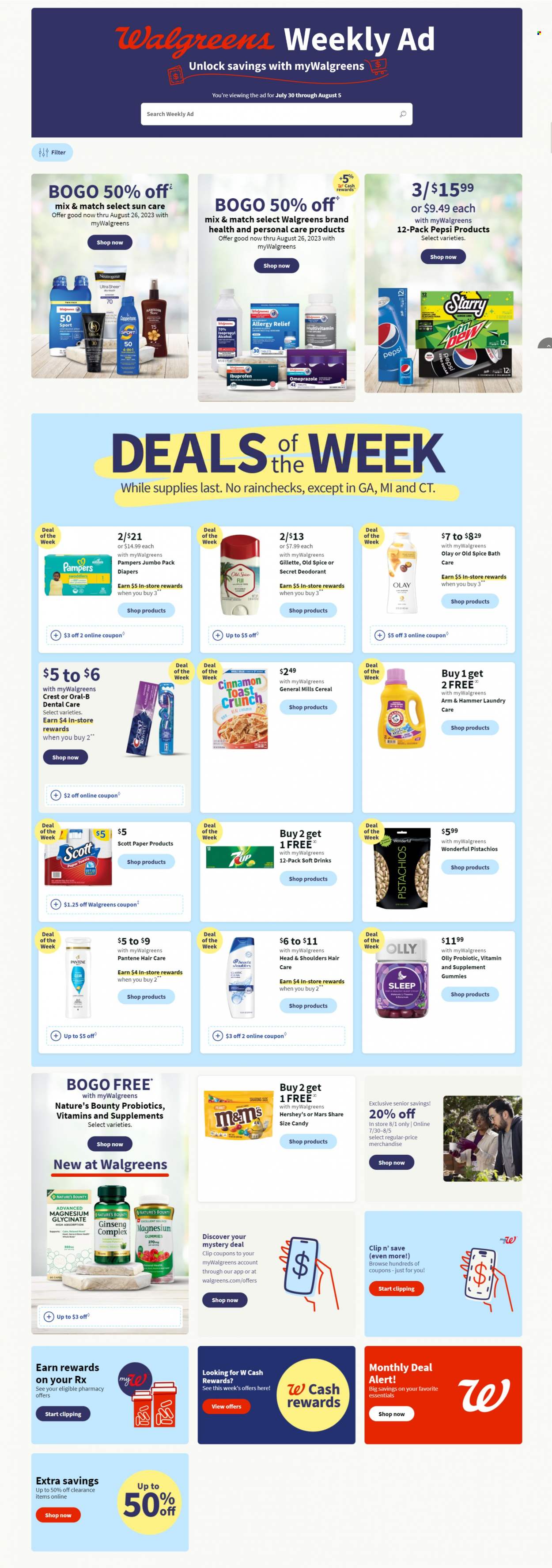 Walgreens ad - 07/30/2023 - 08/05/2023. Page 1
