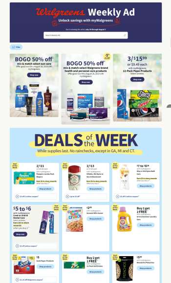 Walgreens Flyer - July 30, 2023 - August 05, 2023.