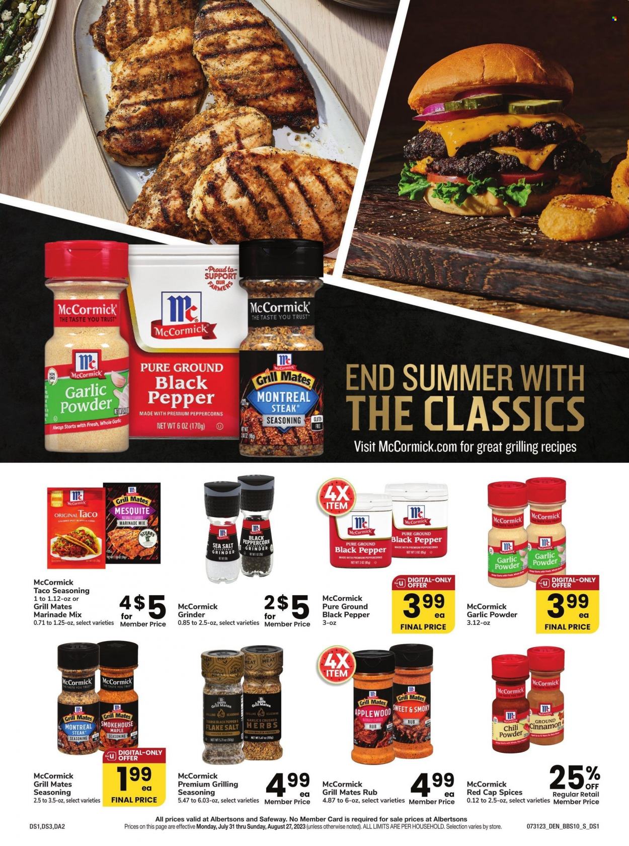 Safeway ad - 07/31/2023 - 08/27/2023. Page 29