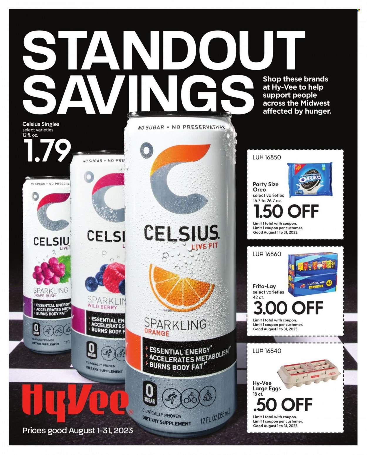 Hy-Vee ad - 08/01/2023 - 08/31/2023. Page 1