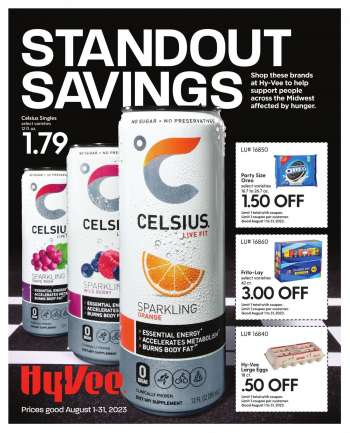 Hy-Vee Flyer - 08/01/2023 - 08/31/2023.