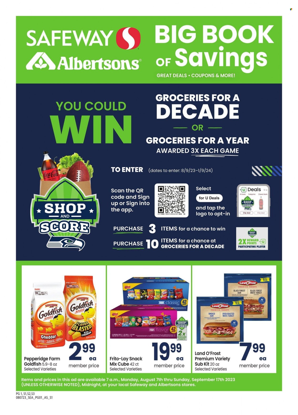 Safeway ad - 08/07/2023 - 09/17/2023. Page 1