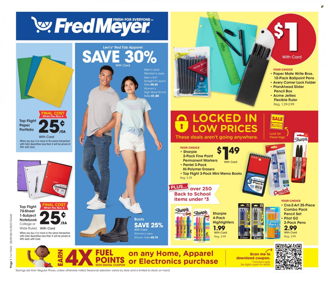 Fred Meyer ad - 08/09/2023 - 08/15/2023. Page 1