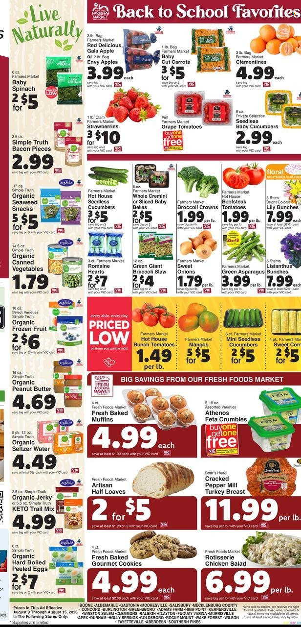 Harris Teeter ad - 08/09/2023 - 08/15/2023. Page 10