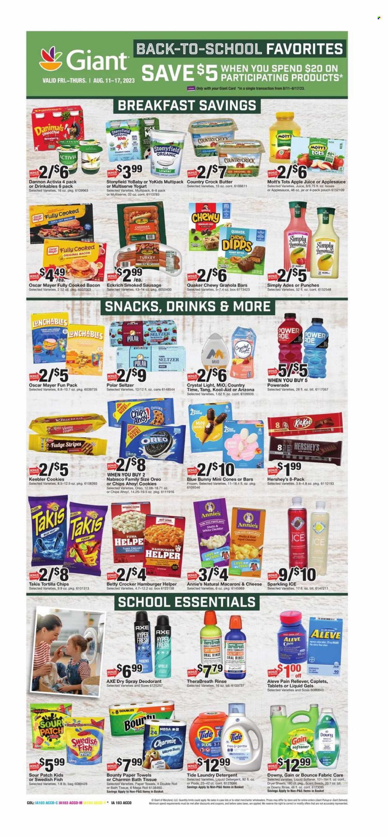 Giant Food ad - 08/11/2023 - 08/17/2023. Page 18