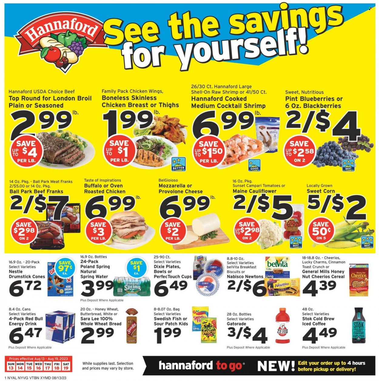 Hannaford ad - 08/13/2023 - 08/19/2023. Page 1