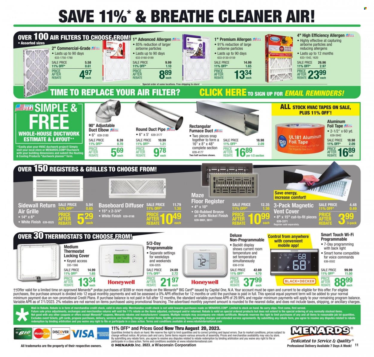 Menards ad - 08/10/2023 - 08/20/2023. Page 21