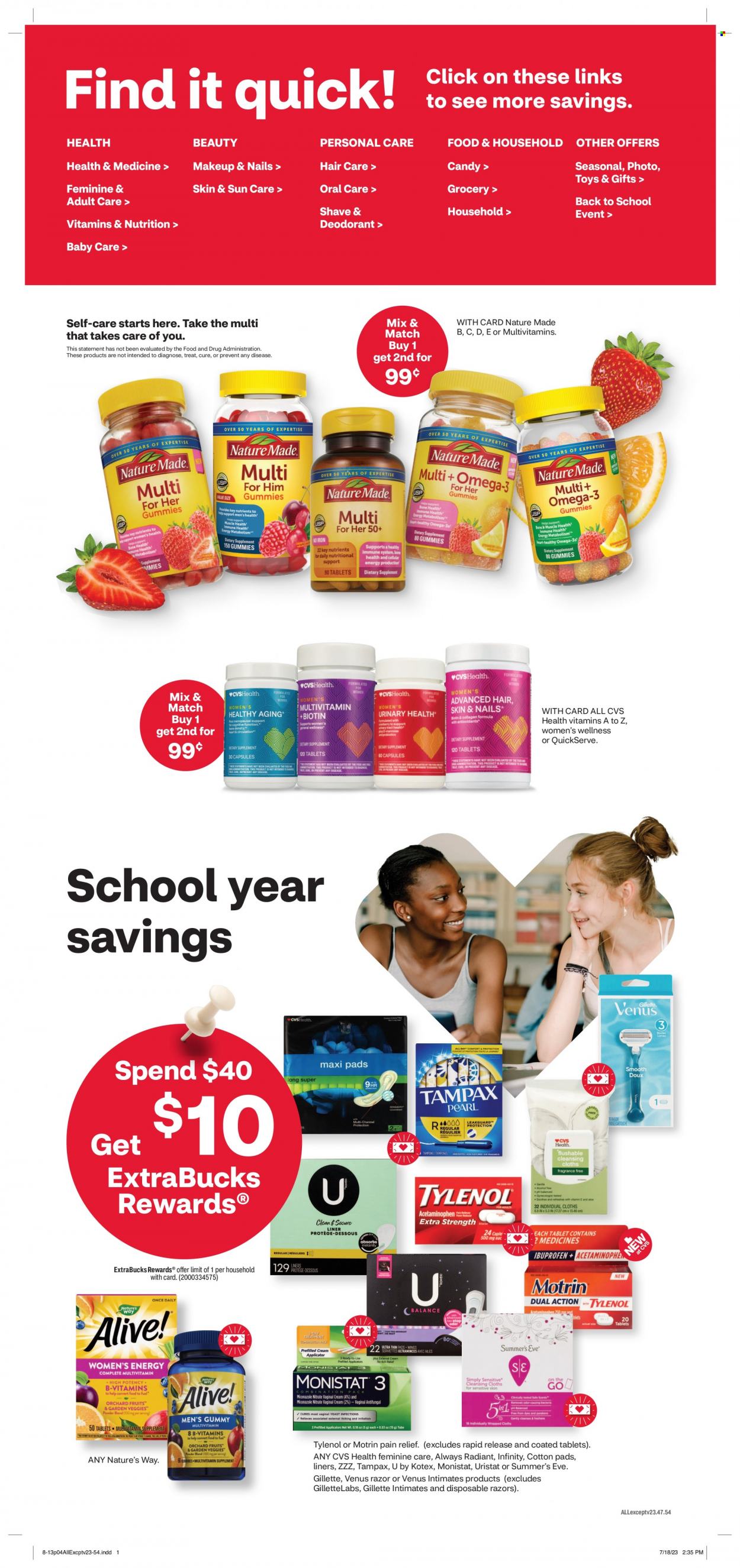 CVS Pharmacy ad - 08/13/2023 - 08/19/2023. Page 4
