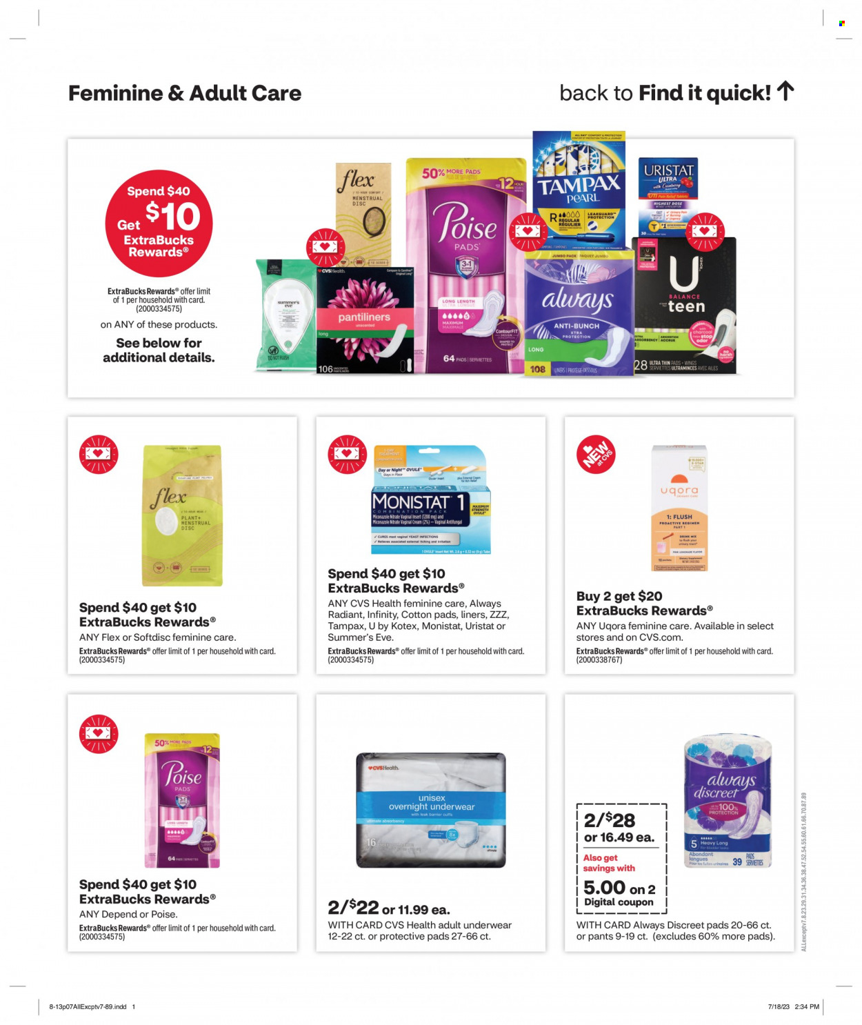 CVS Pharmacy ad - 08/13/2023 - 08/19/2023. Page 7