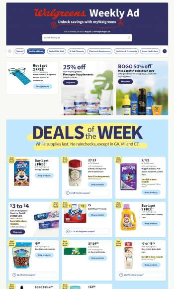 Walgreens Flyer - August 13, 2023 - August 19, 2023.