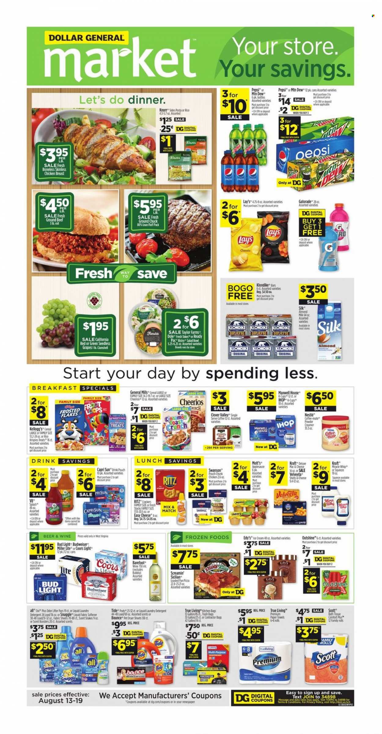 Dollar General ad - 08/13/2023 - 08/19/2023. Page 1