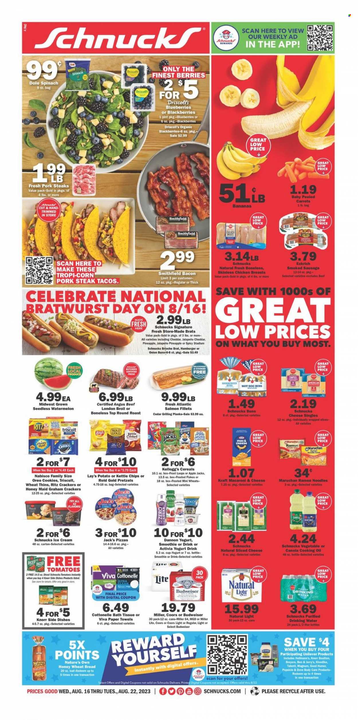Schnucks ad - 08/16/2023 - 08/22/2023. Page 1