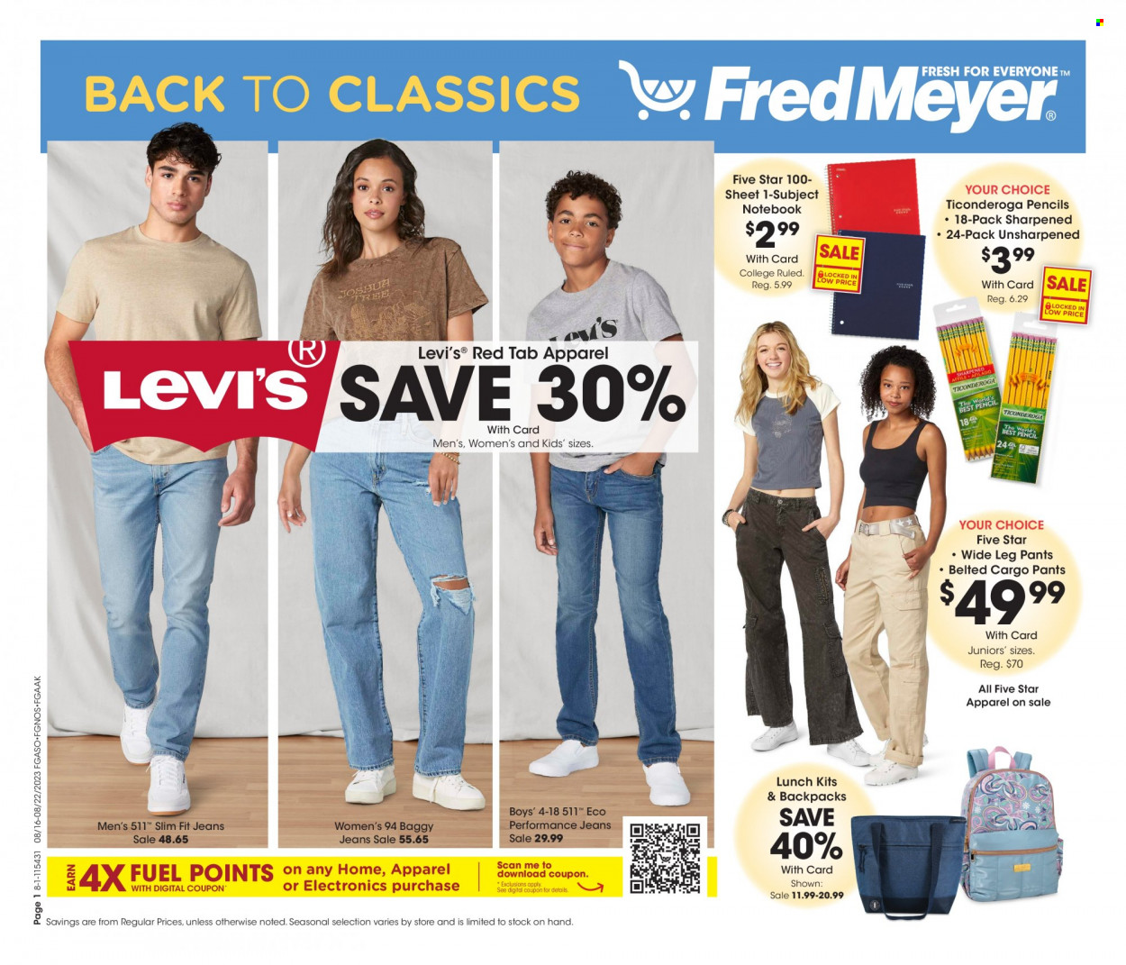 Fred Meyer ad - 08/16/2023 - 08/22/2023. Page 1