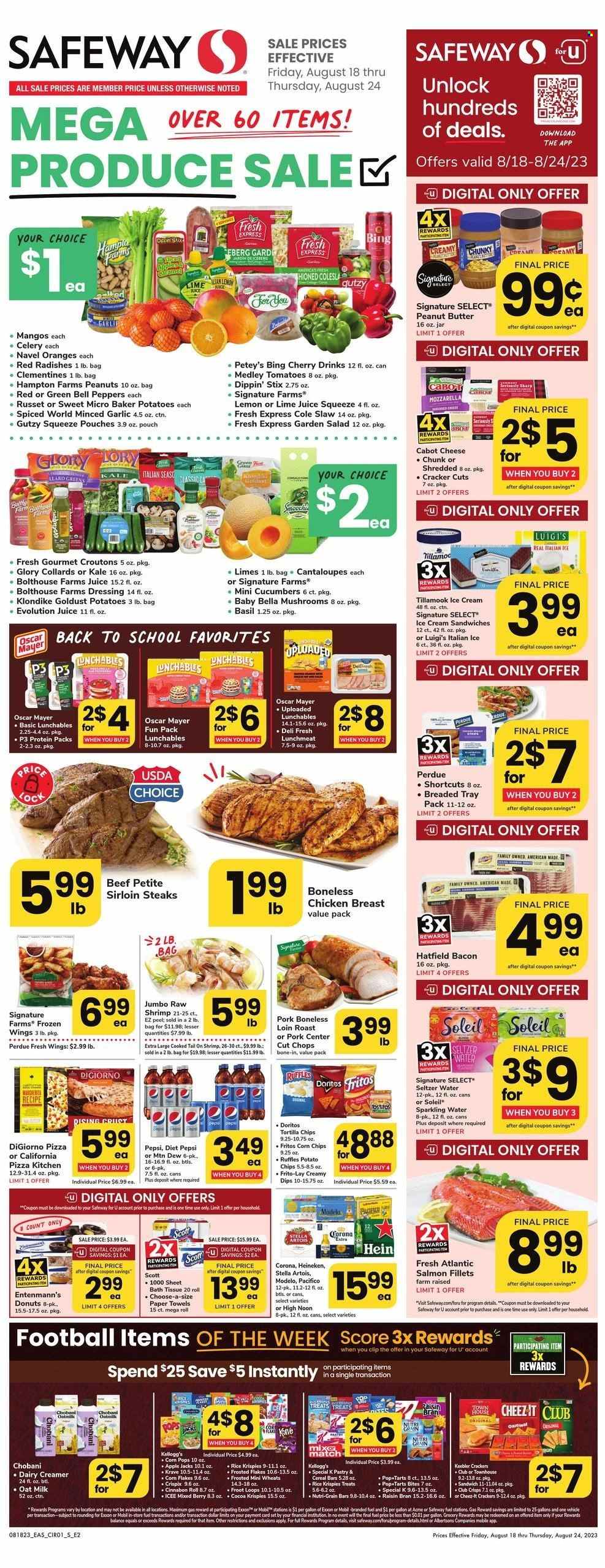 Safeway ad - 08/18/2023 - 08/24/2023. Page 1