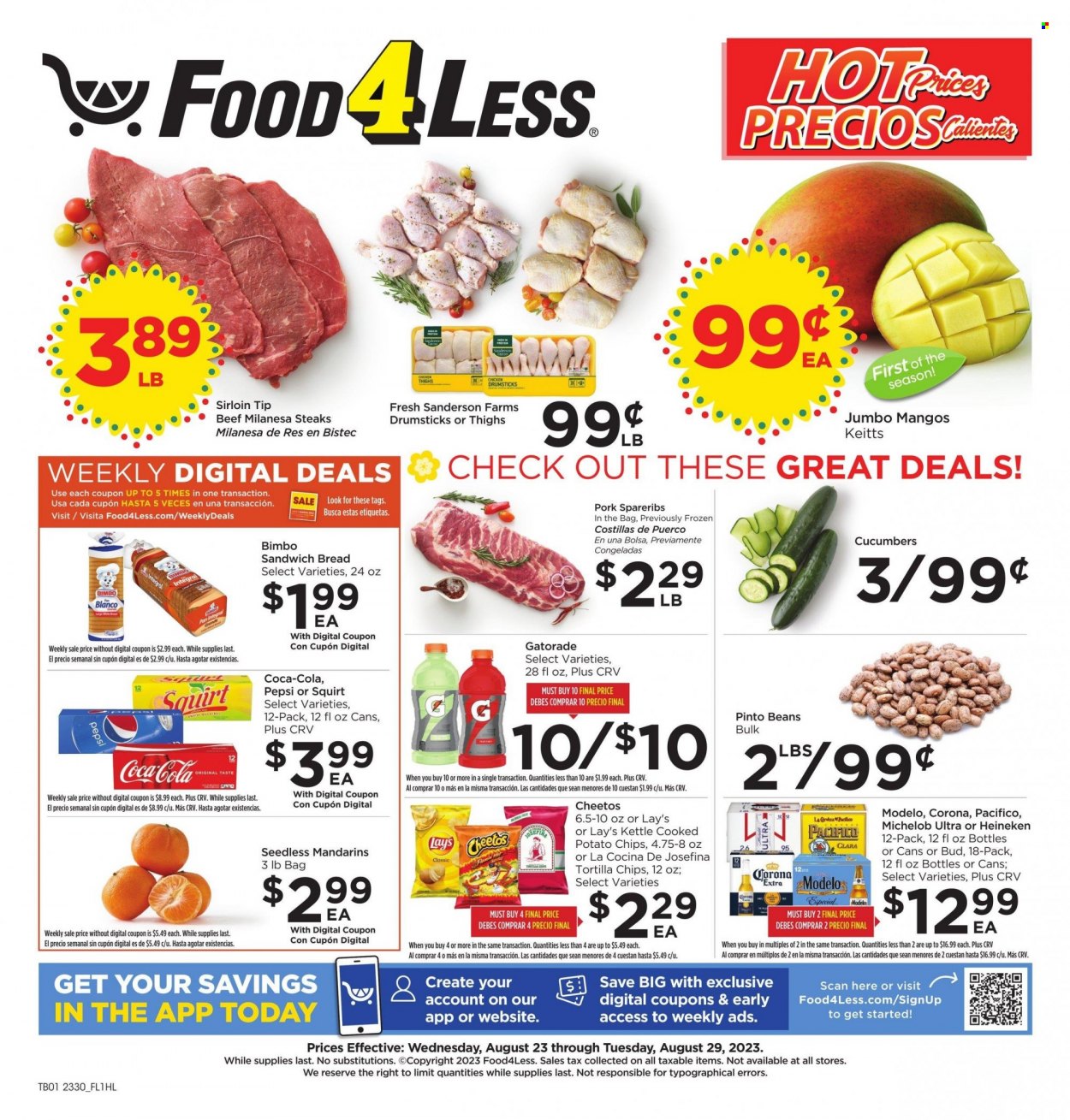Food 4 Less ad - 08/23/2023 - 08/29/2023. Page 1