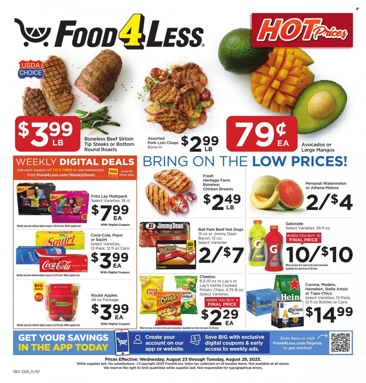 Food 4 Less ad - 08/23/2023 - 08/29/2023. Page 1