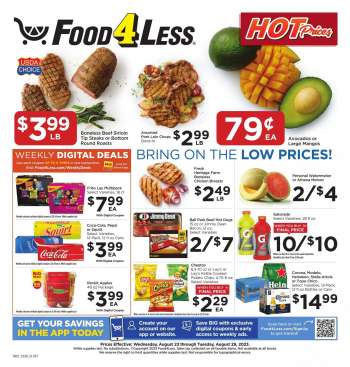 Food 4 Less Flyer - 08/23/2023 - 08/29/2023.