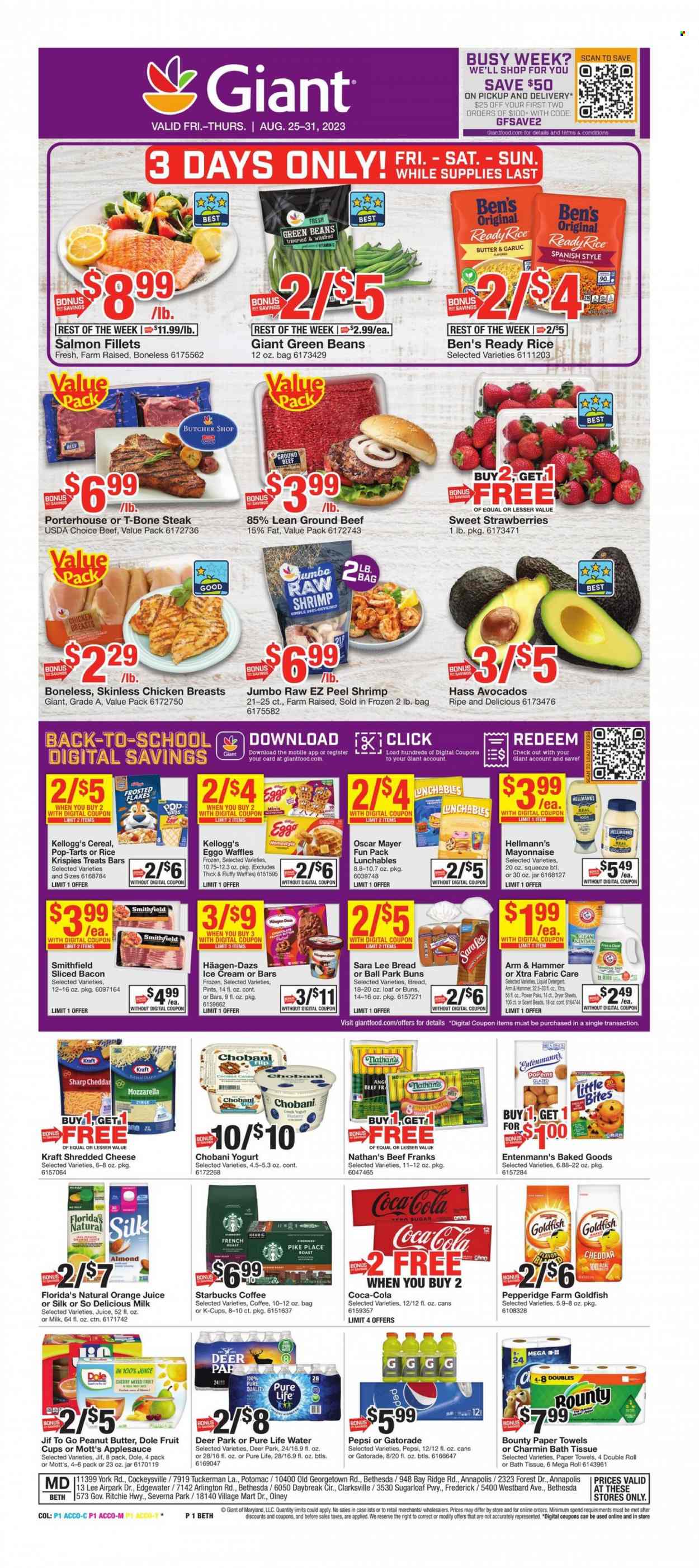 Giant Food ad - 08/25/2023 - 08/31/2023. Page 1