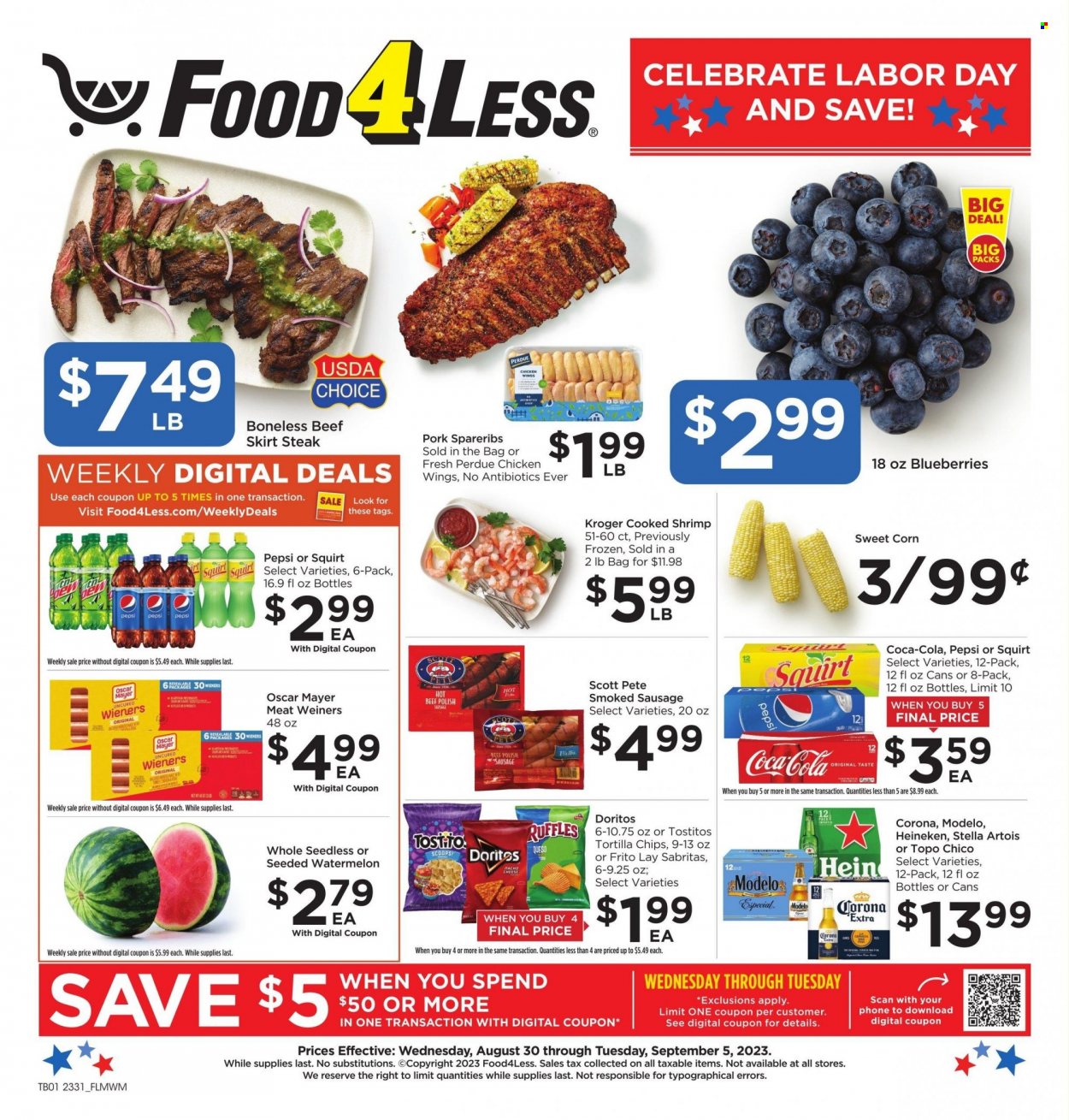 Food 4 Less ad - 08/30/2023 - 09/05/2023. Page 1
