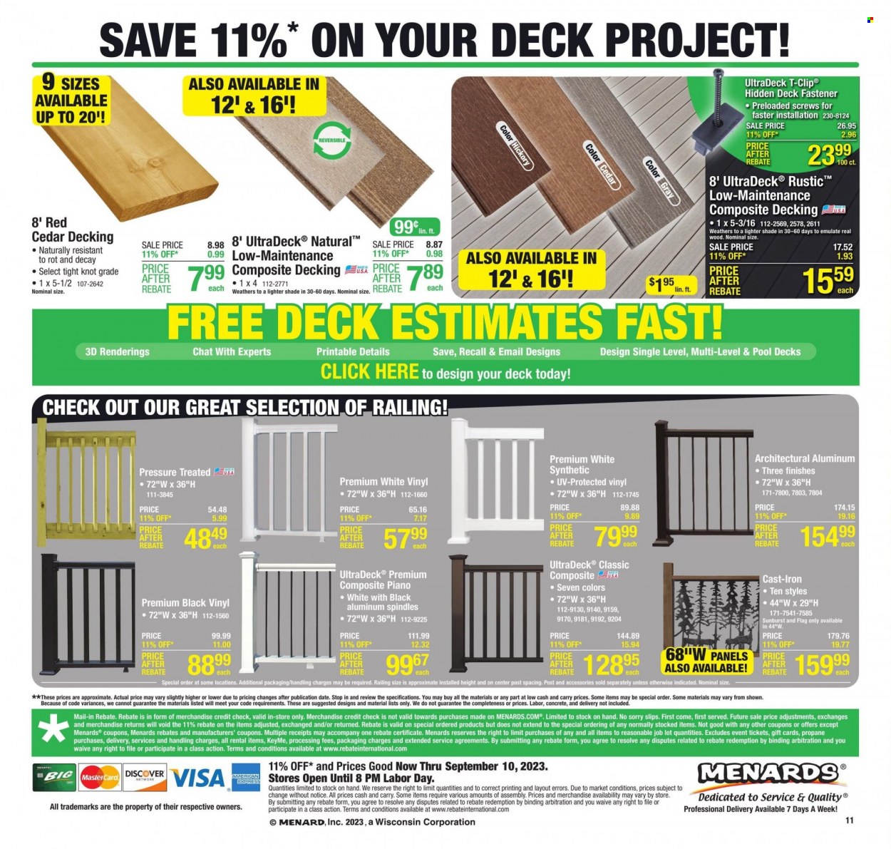 Menards ad - 08/30/2023 - 09/10/2023. Page 17