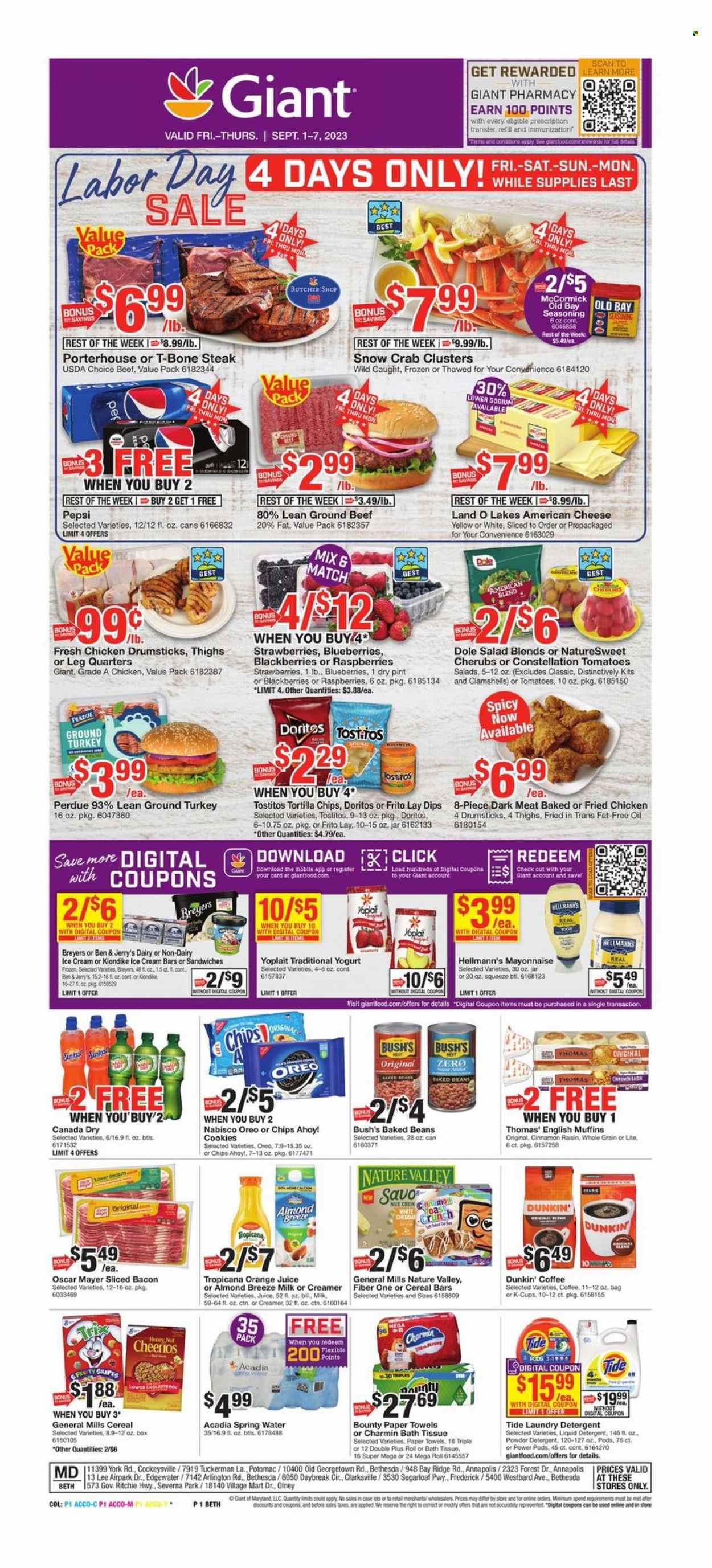 Giant Food ad - 09/01/2023 - 09/07/2023. Page 1