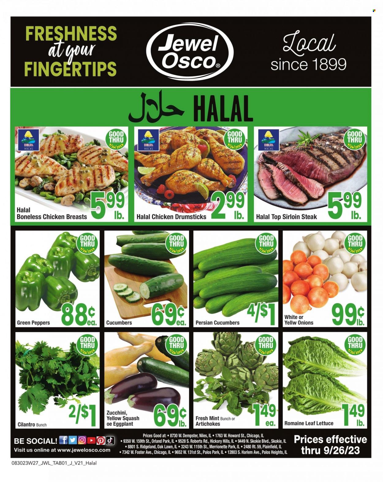 Jewel Osco ad - 08/30/2023 - 09/26/2023. Page 1