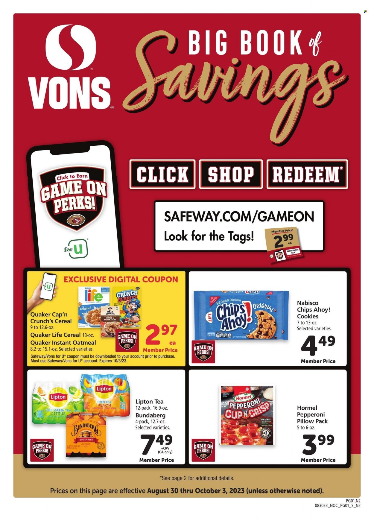 Vons ad - 08/30/2023 - 10/03/2023. Page 1