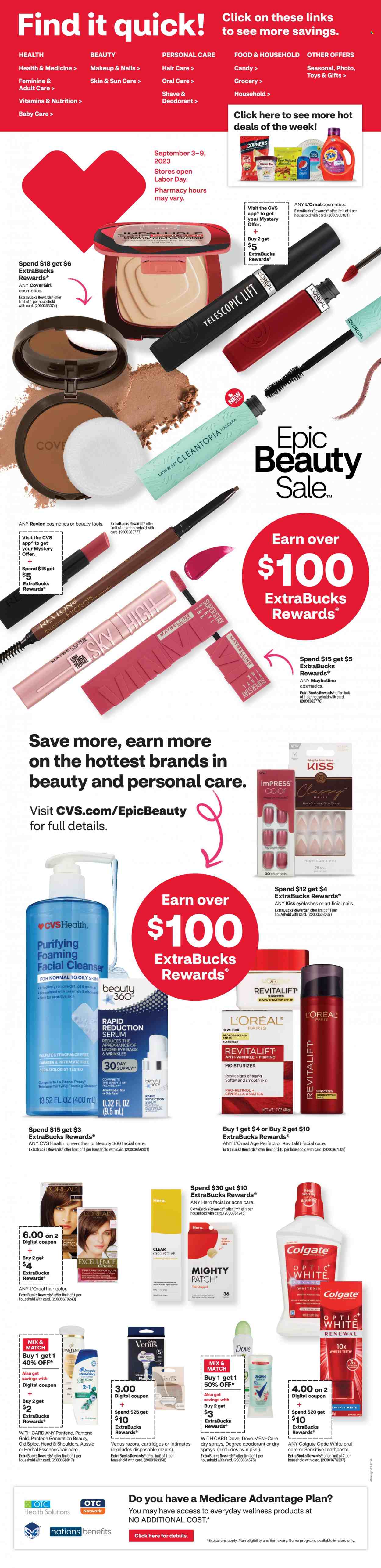 CVS Pharmacy ad - 09/03/2023 - 09/09/2023. Page 1